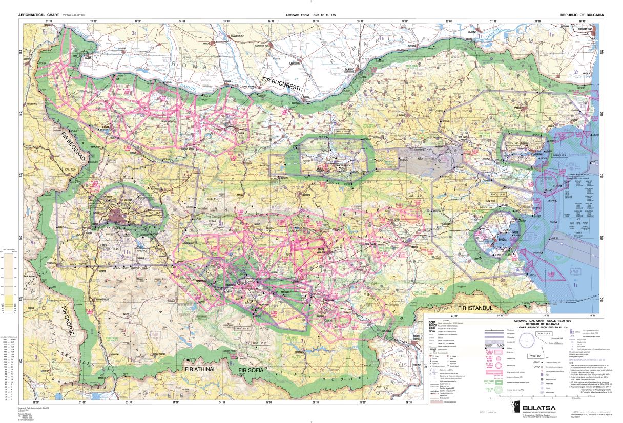 Publication of Aeronautical chart 1:500 000, edition 9.0